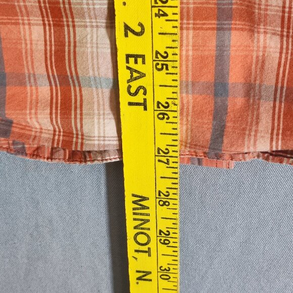 Carhartt button down shirt men's size S orange colour plaid pattern - Picture 11 of 11